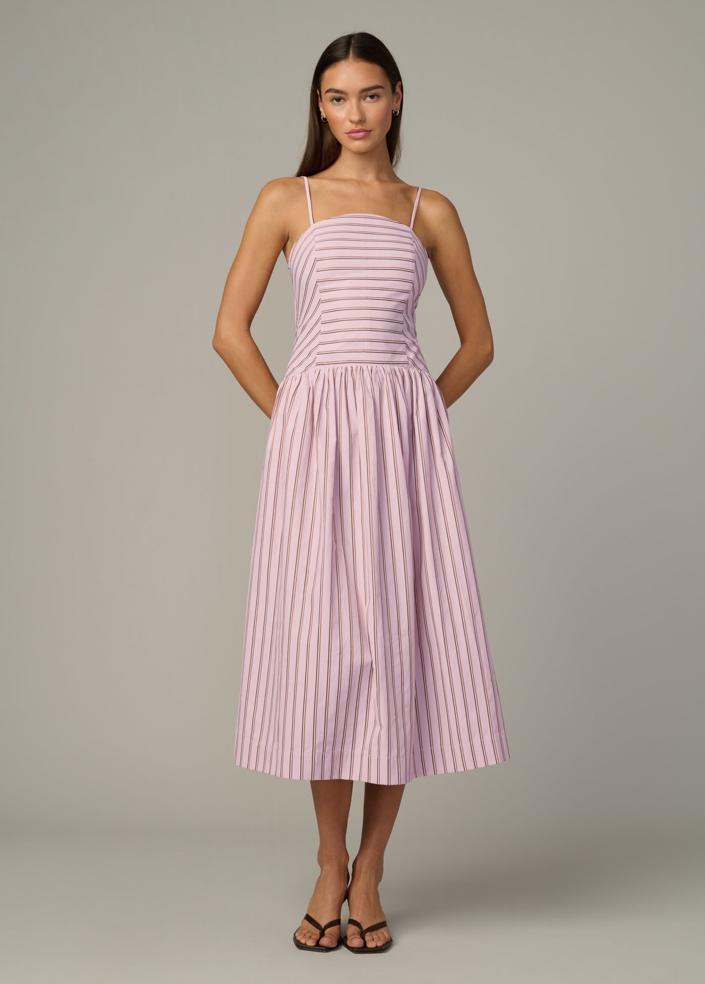 The Mara Maxi Dress | Blush Pink Stripe, XL