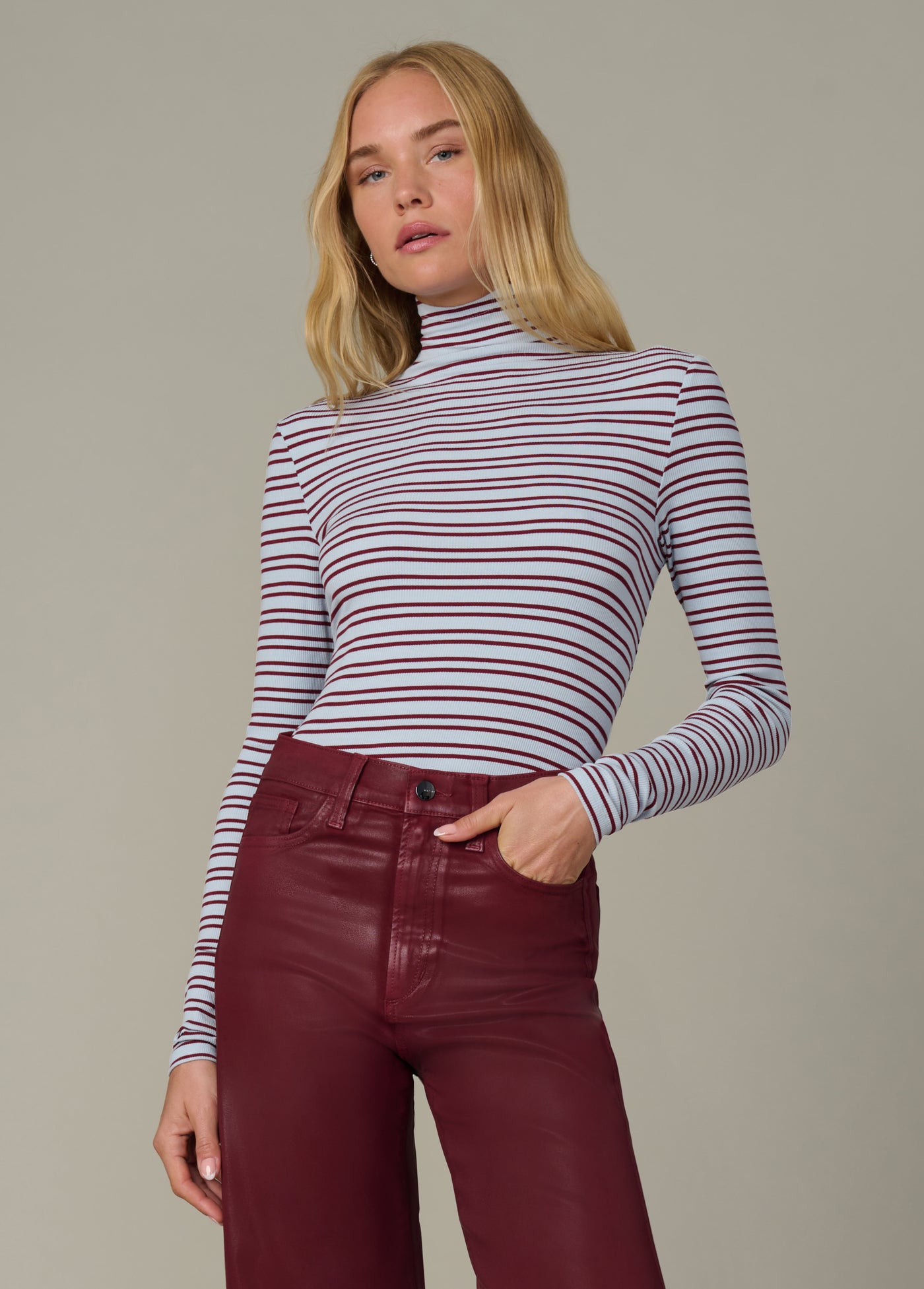 The Tony Long Sleeve Top | Sky Syrah Stripe | Women's Tops – Joe's