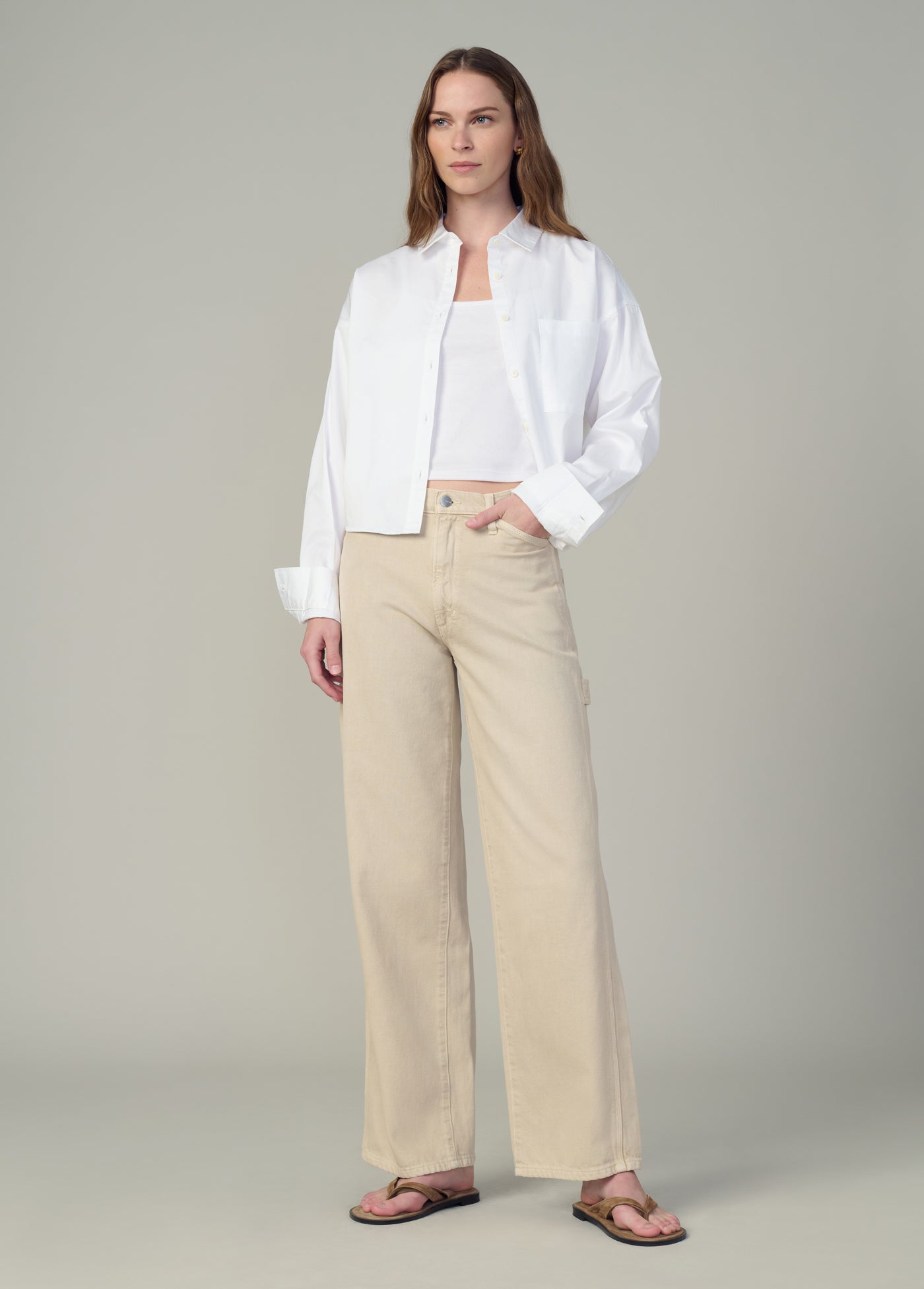 fitted lace wedding dress CC Dress Pants Loose Fit – OLAKALA