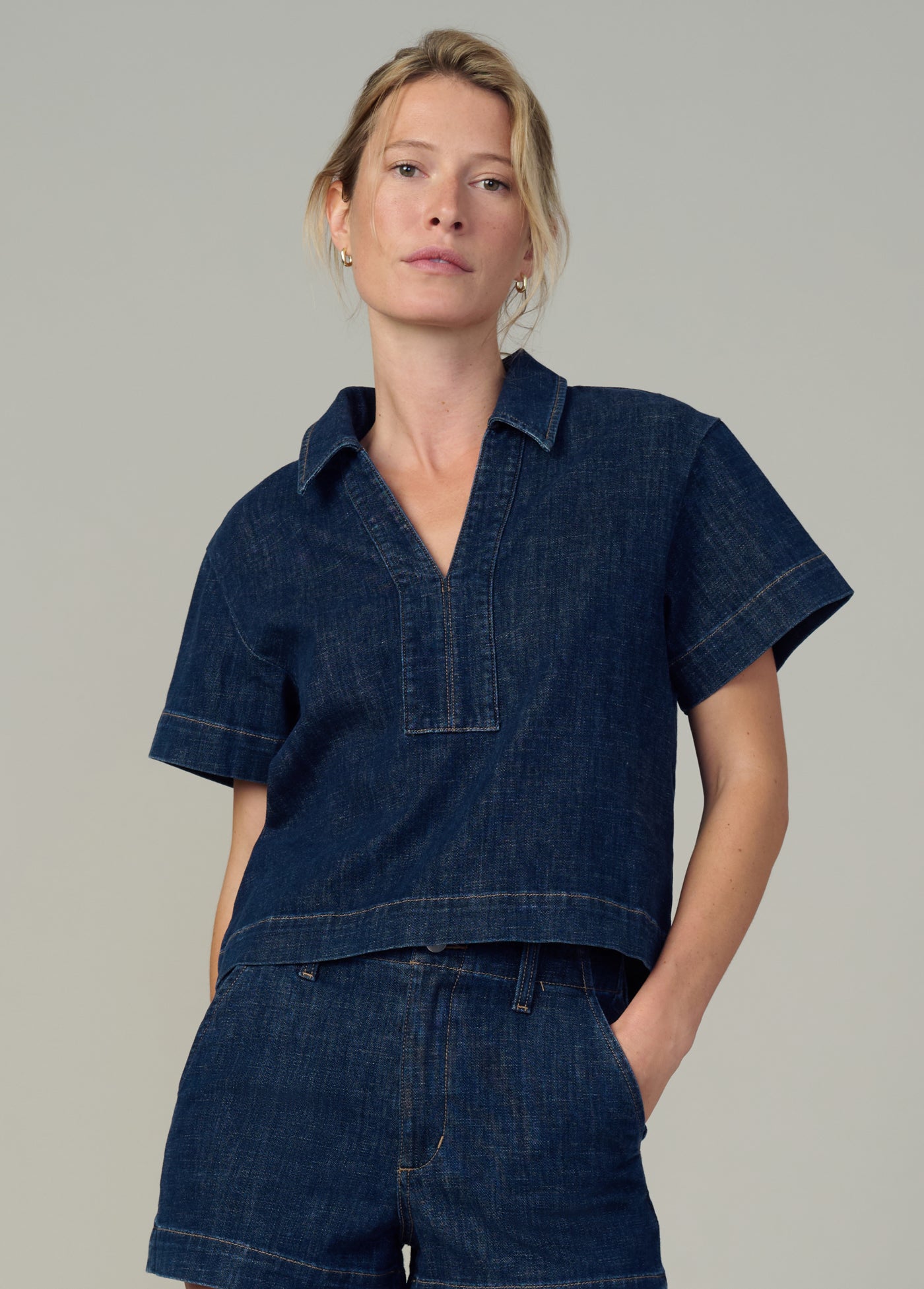 THE LILLIAN DENIM POPOVER SHIRT – Joe's® Jeans - Main Image