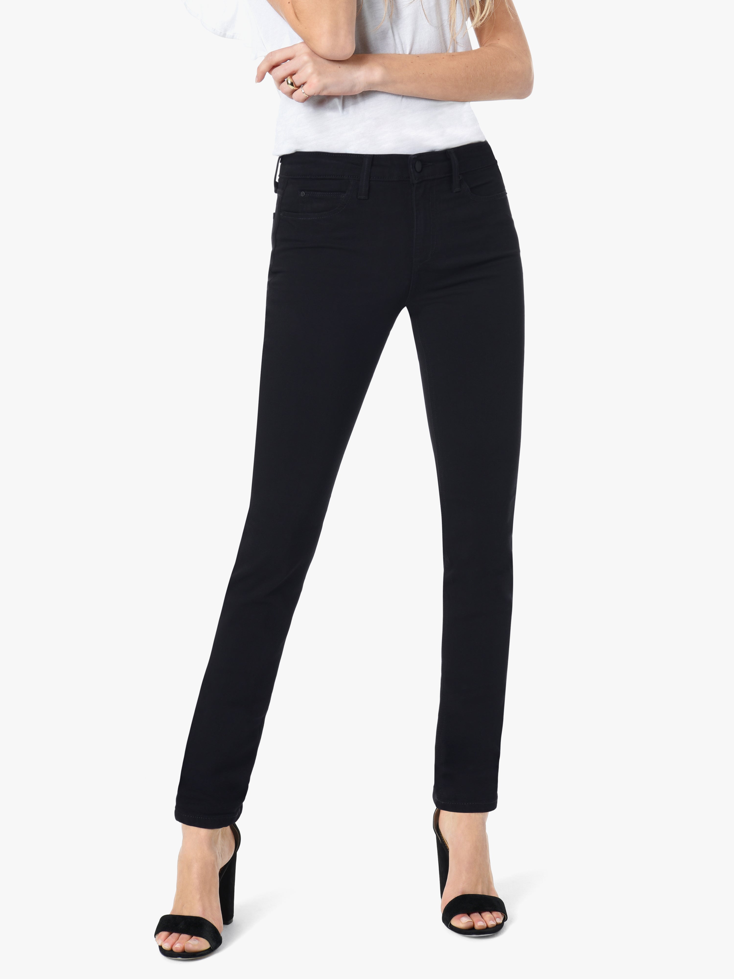 Asher Black Leather Cigarette Trousers Cigarette Jeans Womens