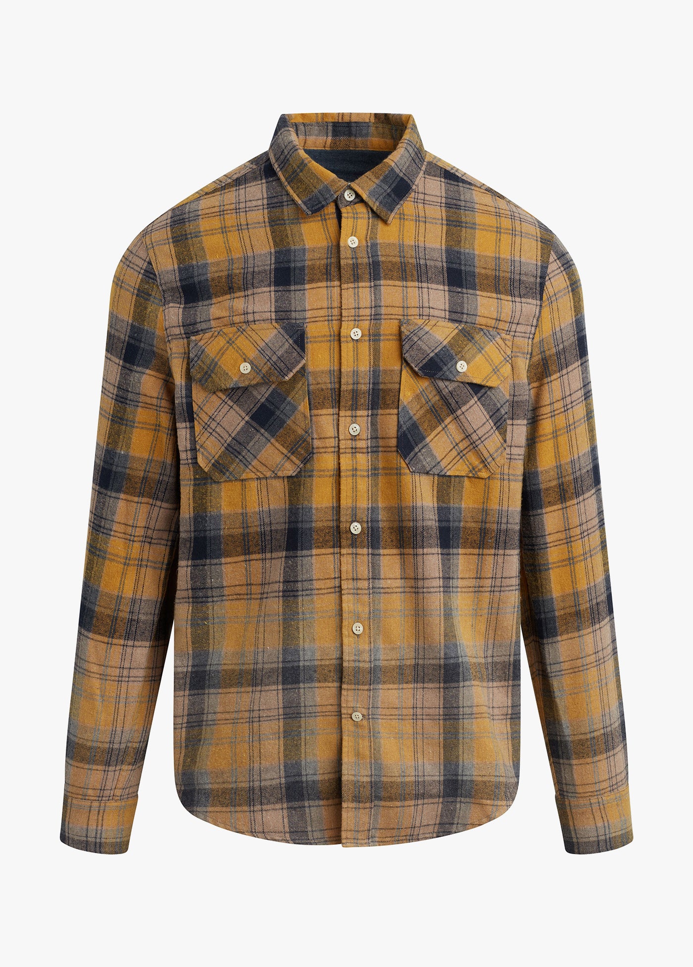 yellow plaid dress shirt