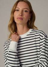 MILK NAVY STRIPE