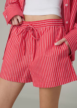 CHERRY RED WHITE STRIPE