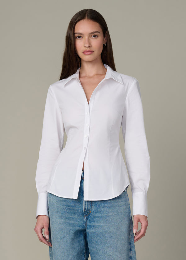 white long sleeve dress shirt womens Port Authority Women's Long Sleeve Carefree Poplin Shirt | Product