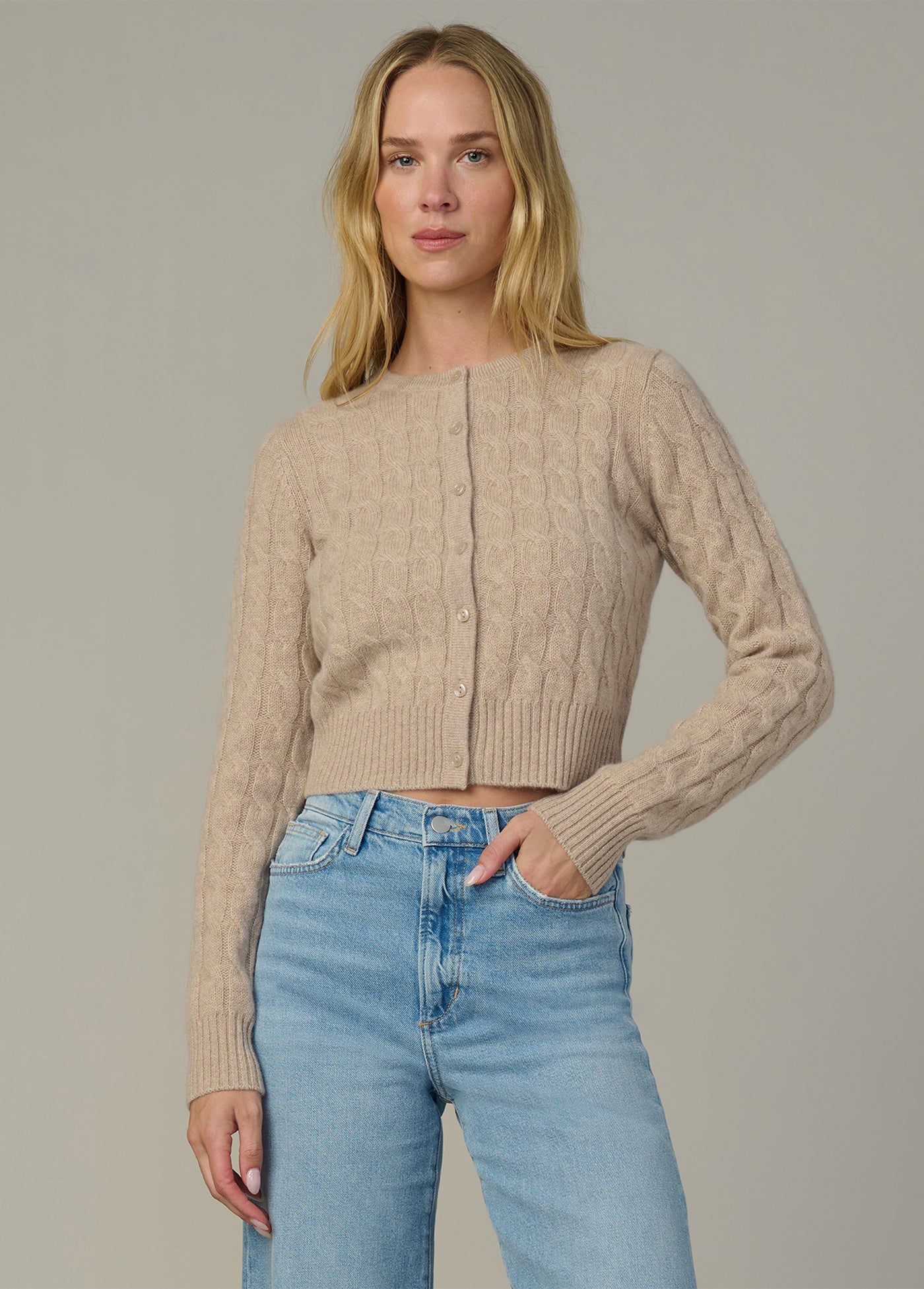 トップス ovy 50's Cotton Cashmere Cardigan L The Cable Dani Cashmere Cardigan | Women's Cashmere Sweaters