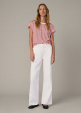 CHERRY RED WHITE STRIPE