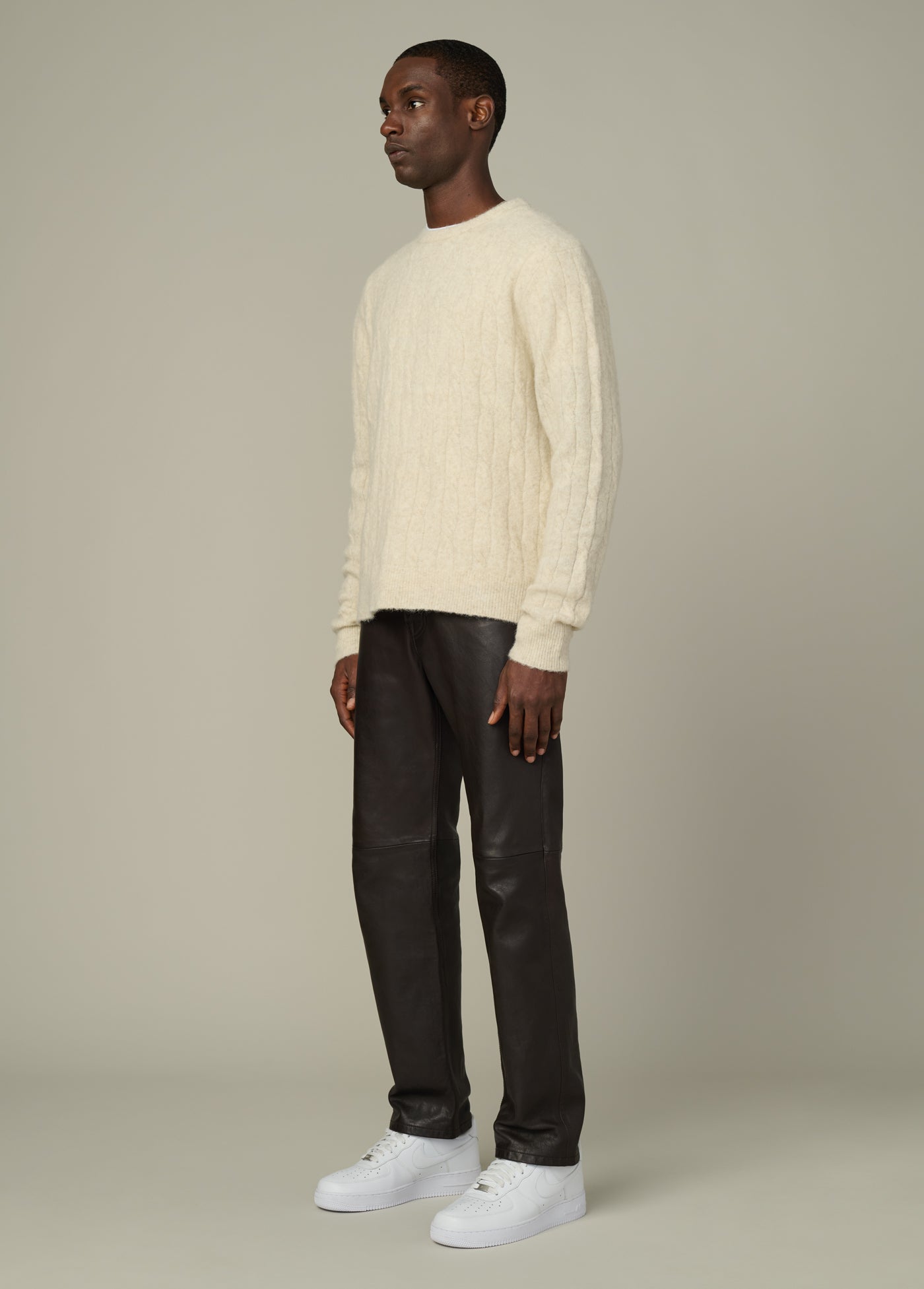 Alpaca Cable Sweater | Winter Sand Classic Knit Pullover – Joe