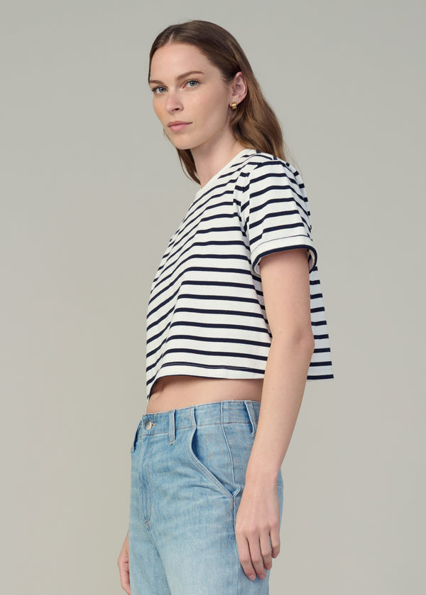 MILK NAVY STRIPE