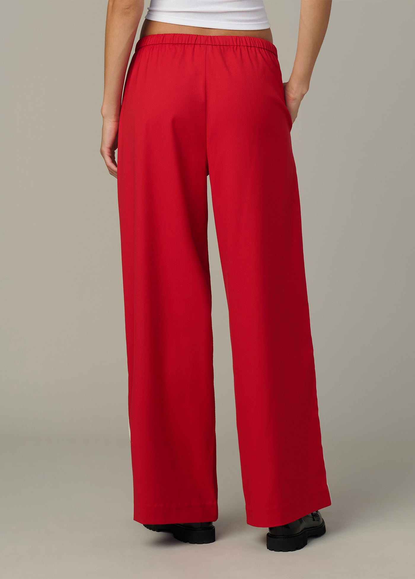 The Tina Track Pant | Pull-On Wide Leg Twill Track Pants – Joe's