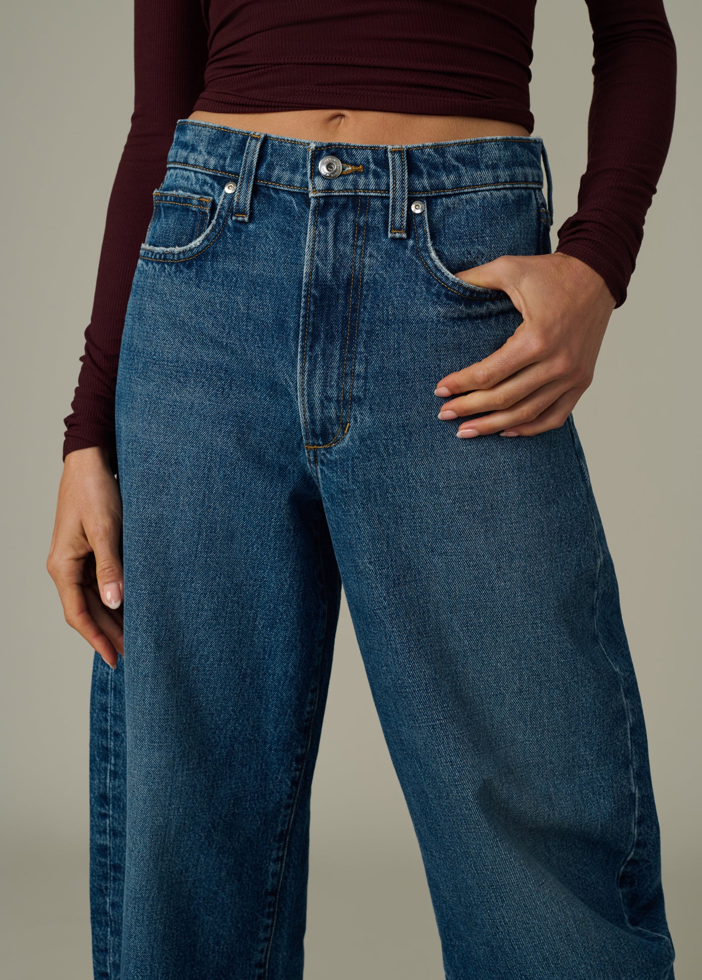 Billie Barrel Jeans | High Rise Full-Length Barrel Leg Denim