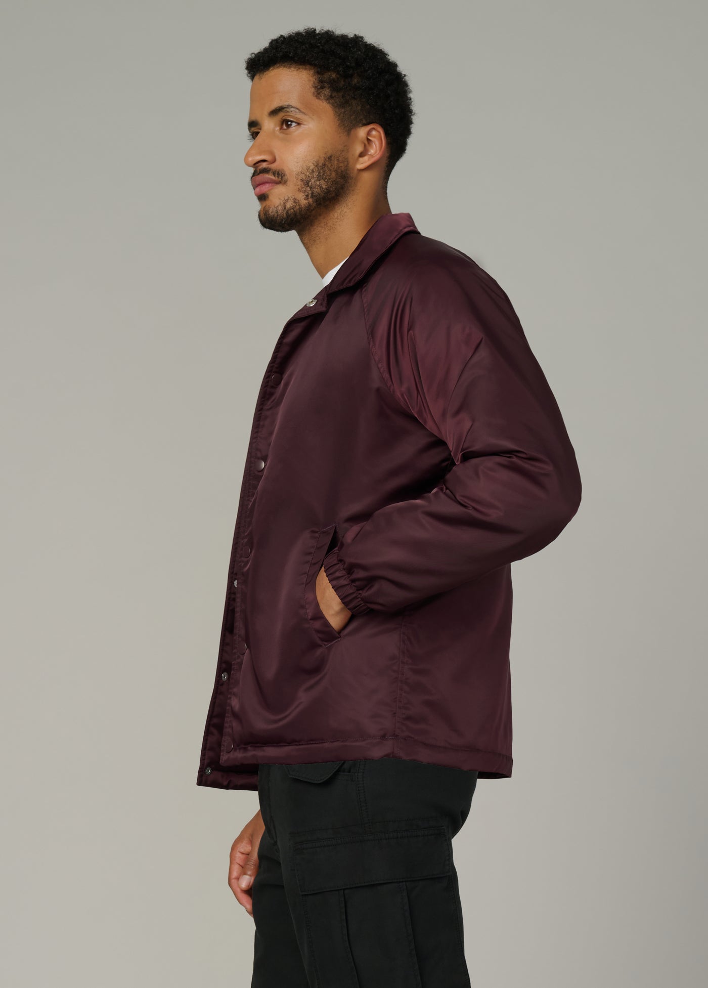 Joe's Jeans Men's Satine Coach Jacket - Wine - Size XXL Joe's Jeans Men's Satine Coach Jacket - Wine - Size XXL