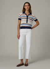 OATMEAL AZURE MULTI STRIPE