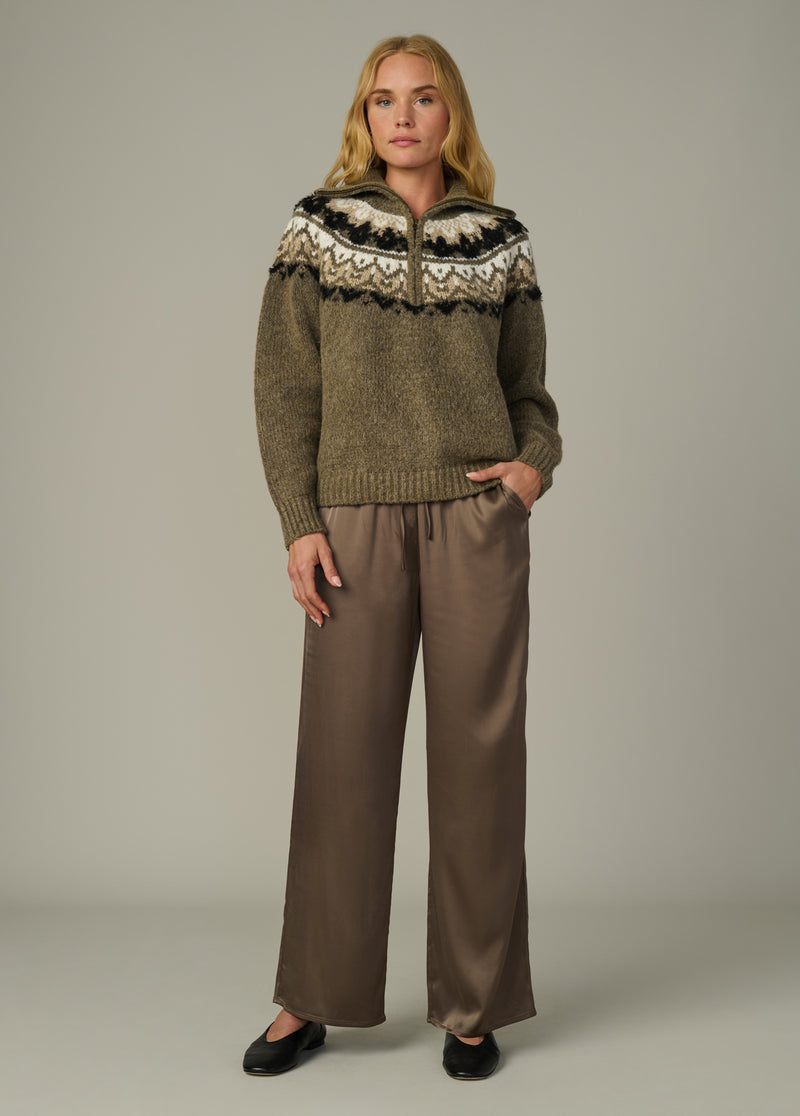 The Mina Satin Wide-Leg Pants | Portobello Relaxed Luxe Fit