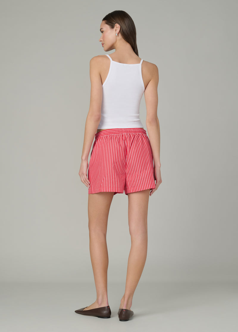 CHERRY RED WHITE STRIPE