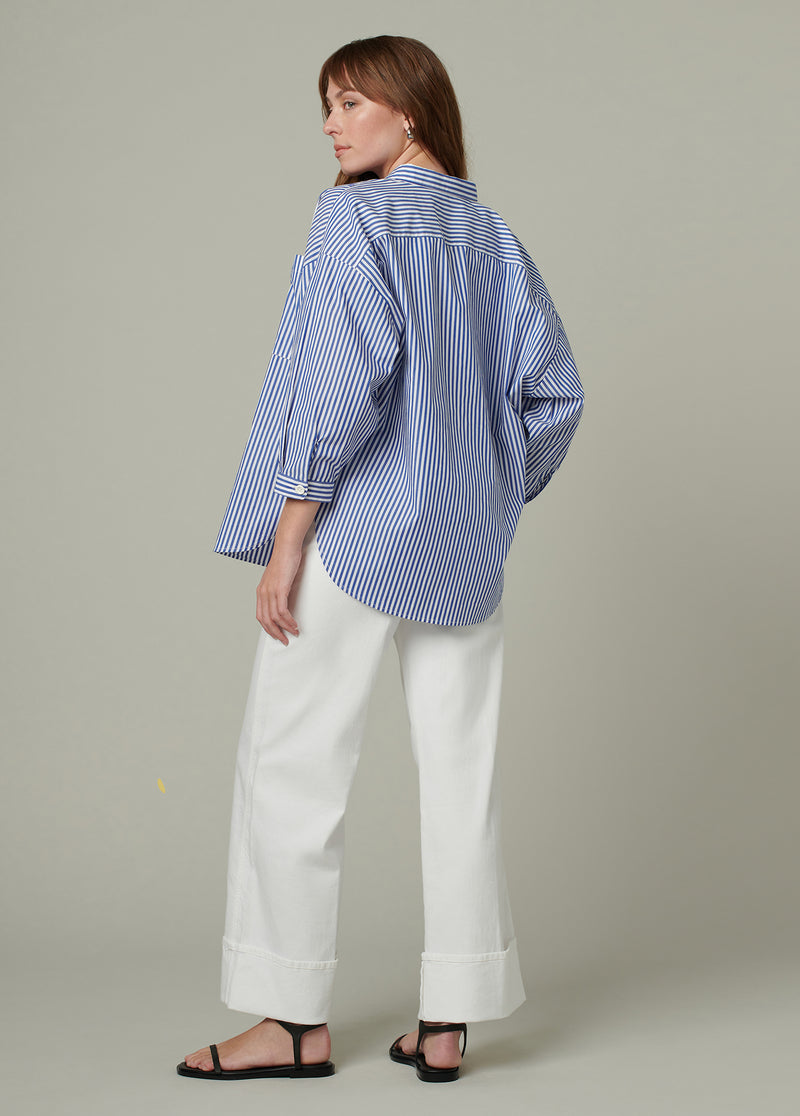 NAVY WHITE STRIPE