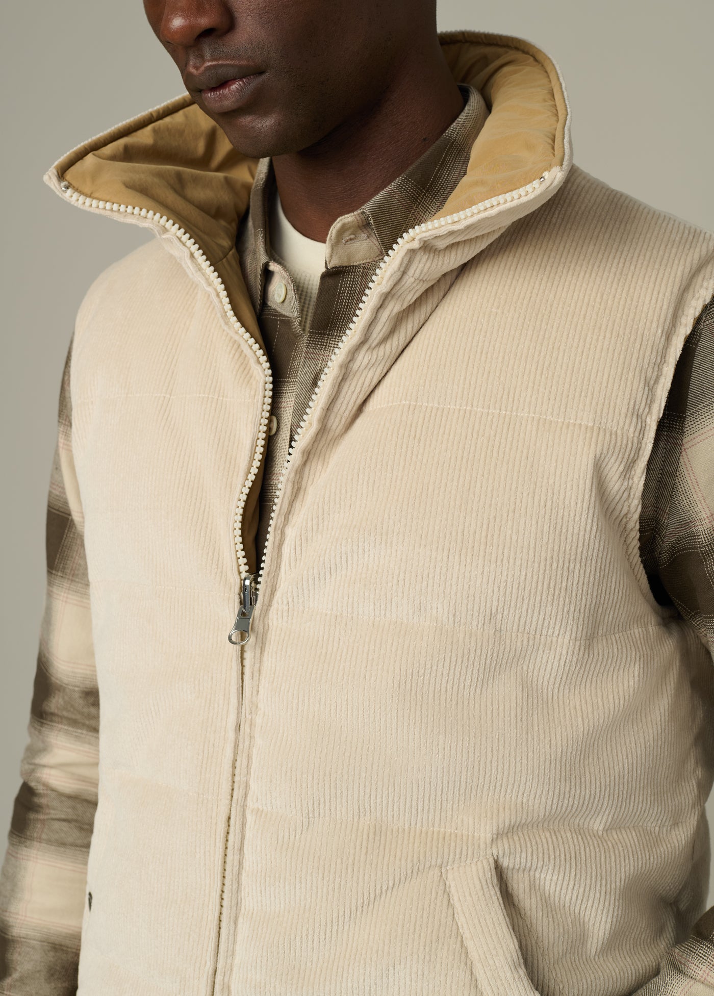 ジャケット・アウター sol soonerorlater Reversible Puffer Vest Reversible Corduroy Puffer Vest | Winter Sand Classic Fit – Joe's
