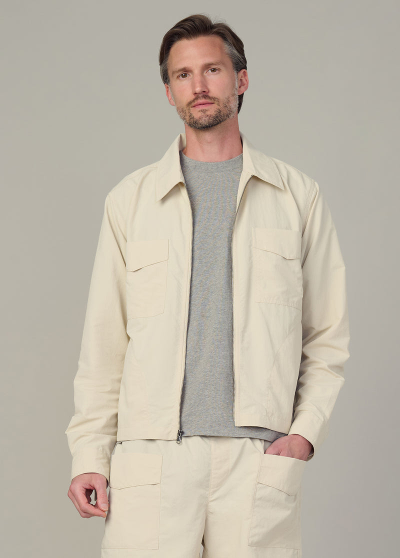 Modern Utilitarian Zip Shirt - Summer Sand, Size L, by Joe's Jeans Modern Utilitarian Zip Shirt - Summer Sand, Size L, by Joe's Jeans