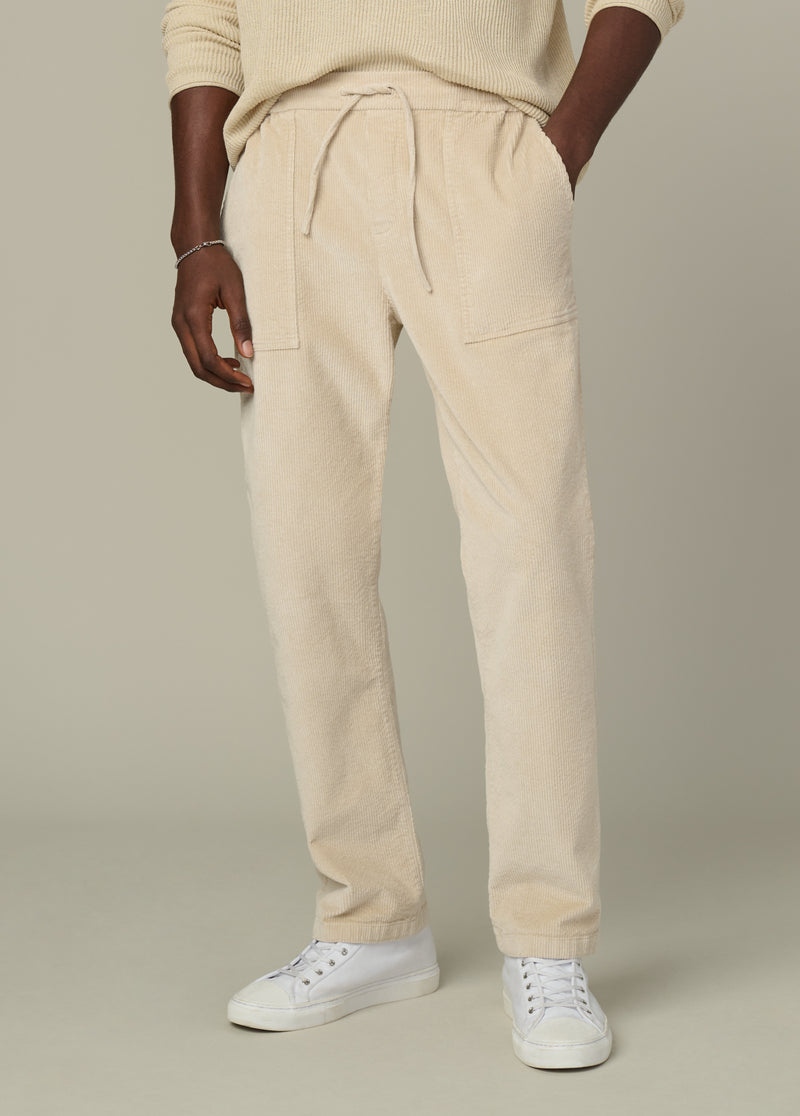 Corduroy Fatigue Trousers | Winter Sand Relaxed-Fit Pull-On Pants