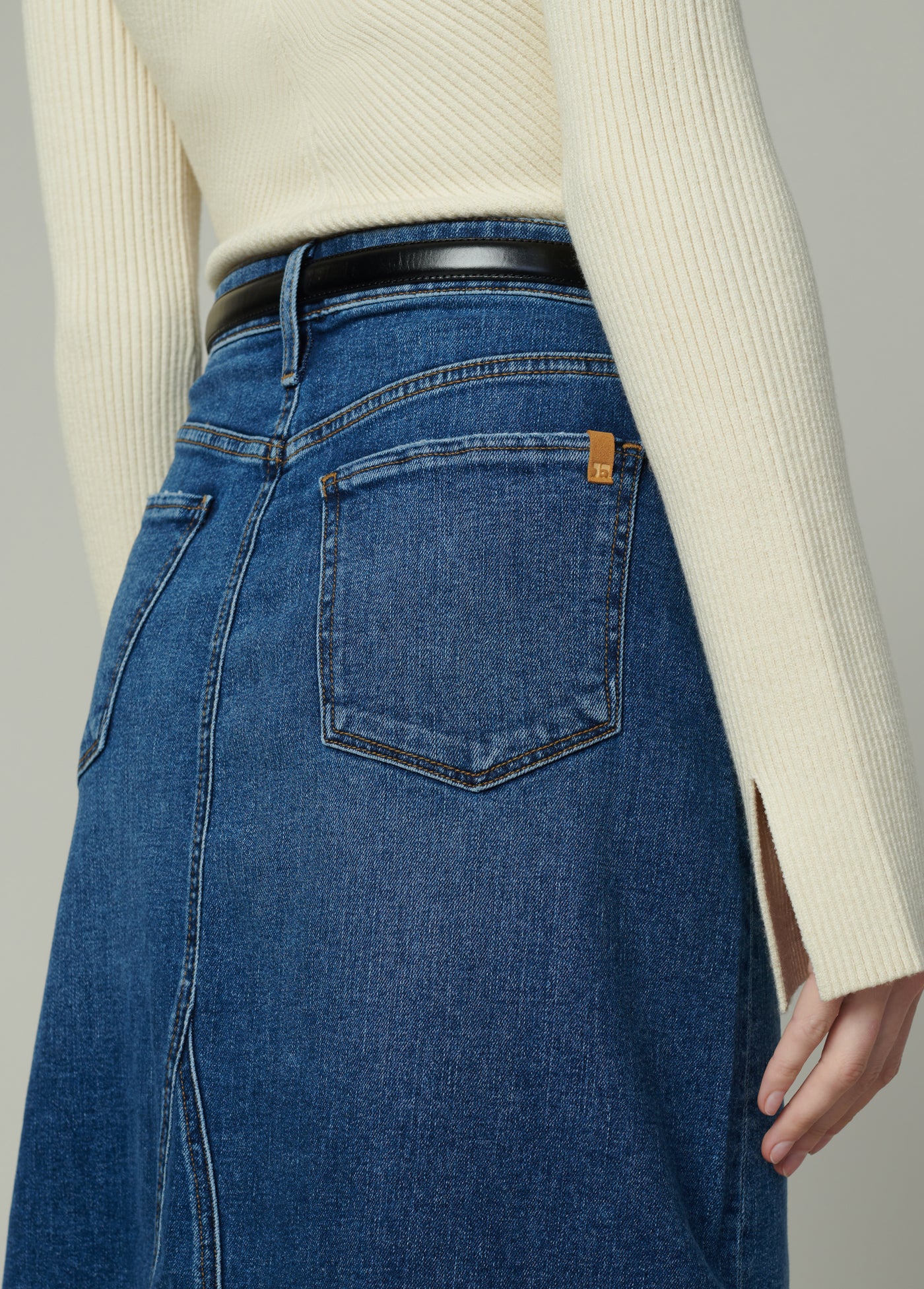 Heavy Crushed Denim Skirt(Blue) – neith.onlinestore