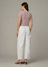 BLUSH ECRU STRIPE