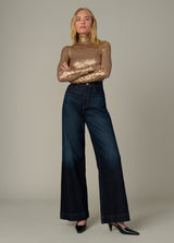 The Mia Wide Leg 32 in Resolute – stylish and comfortable wide leg jeans for women.