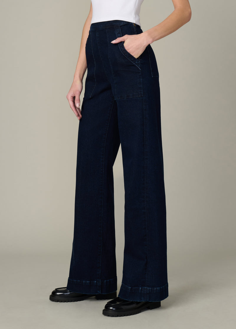 Side Zip Wide Leg Don't Worry High Rise Wide Leg Jeans – Joe's