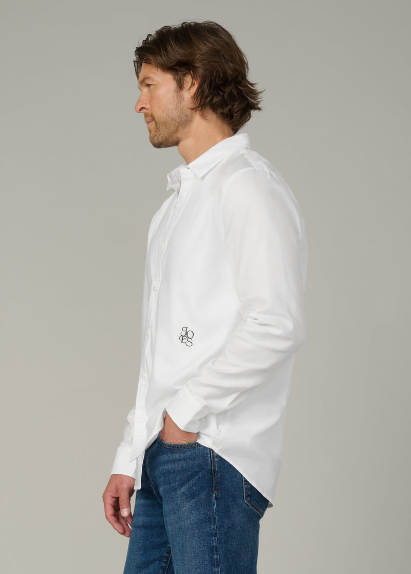 The Grant Monogram Shirt - Optic White, Size M, by Joe's Jeans The Grant Monogram Shirt - Optic White, Size M, by Joe's Jeans