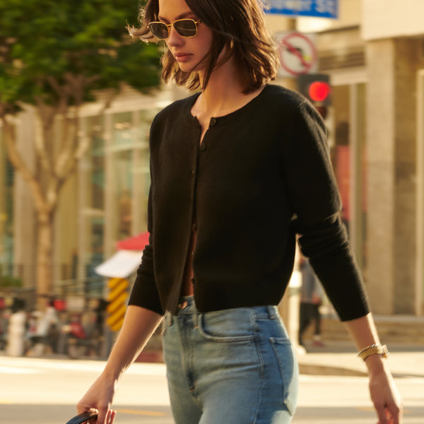 Dani Cashmere Cardigan Black | women's Cashmere Sweaters – Joe's