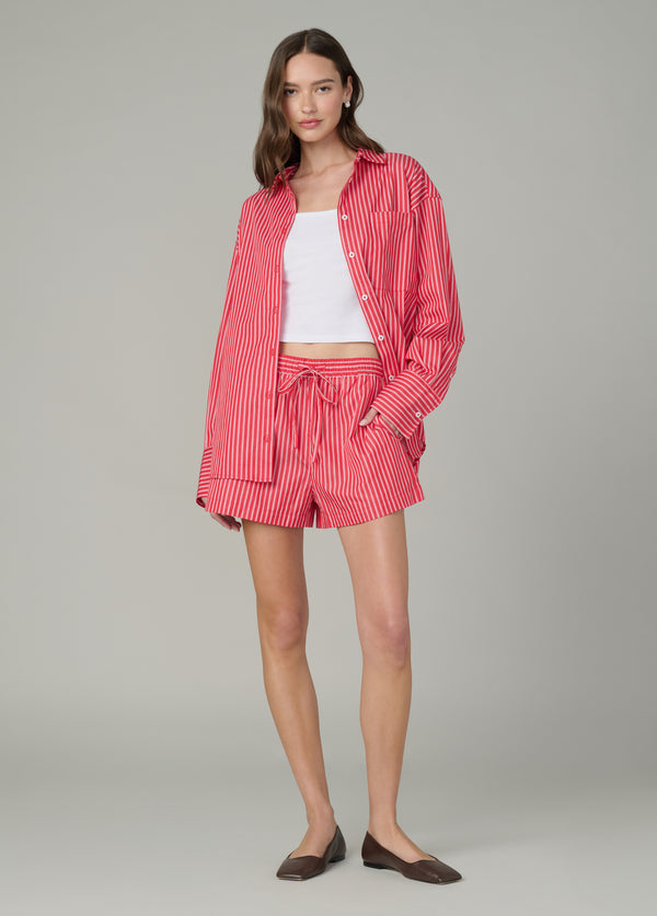CHERRY RED WHITE STRIPE