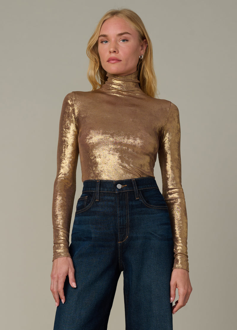 Tony Long Sleeve Top Bronze Brown | Stylish women's Tops – Joe's