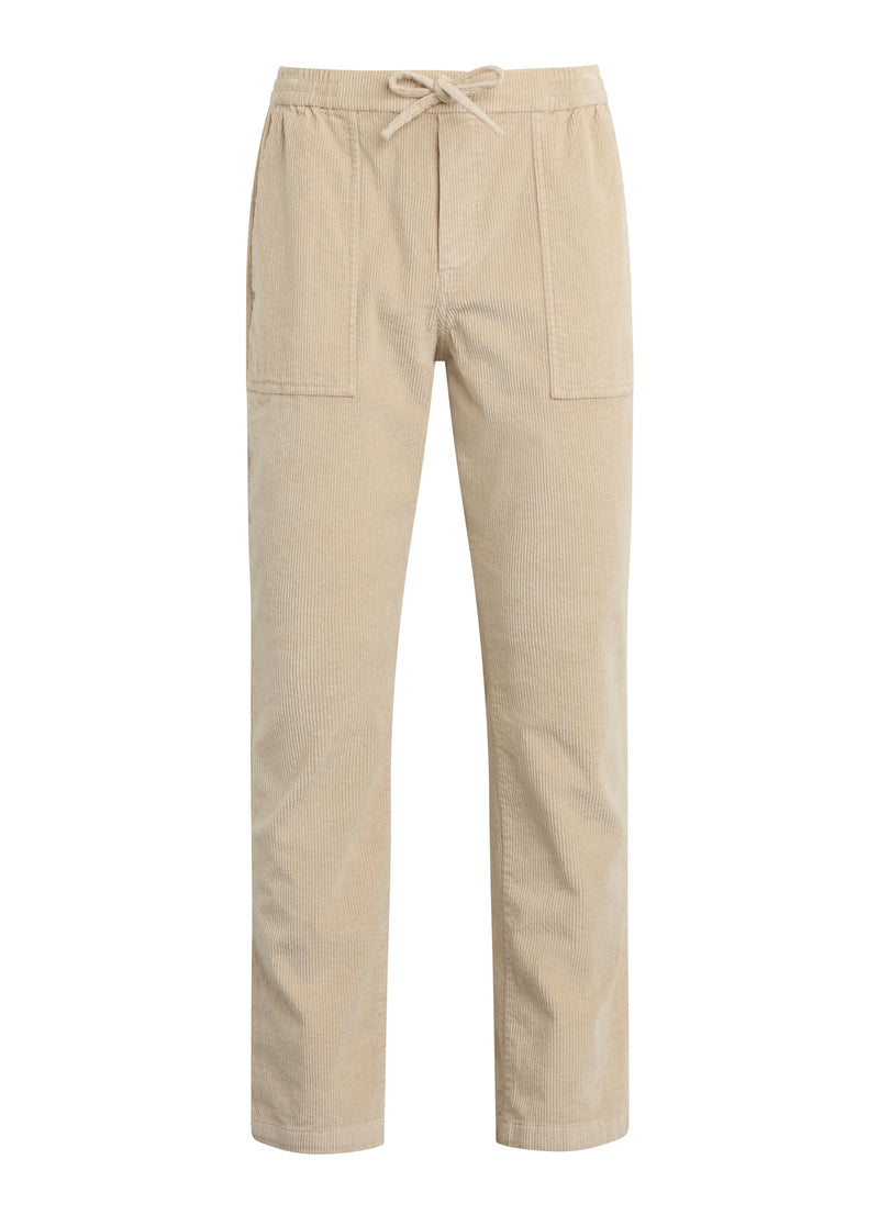 Corduroy Fatigue Trousers | Winter Sand Relaxed-Fit Pull-On Pants