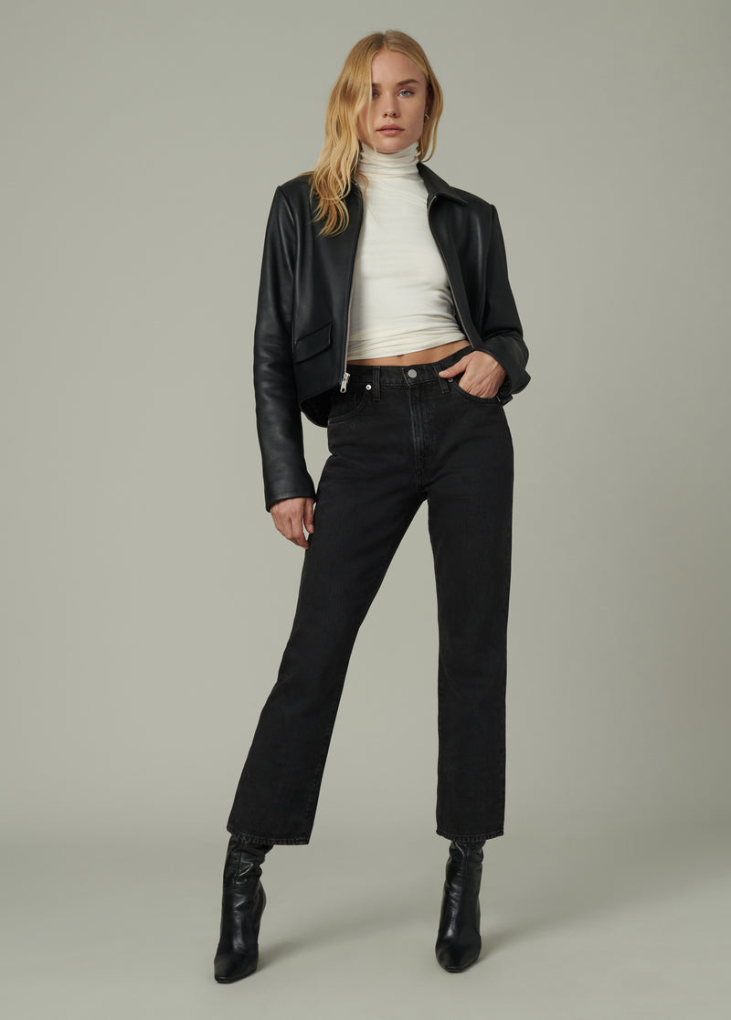 Joe's jeans leather jacket 2025