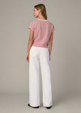 CHERRY RED WHITE STRIPE