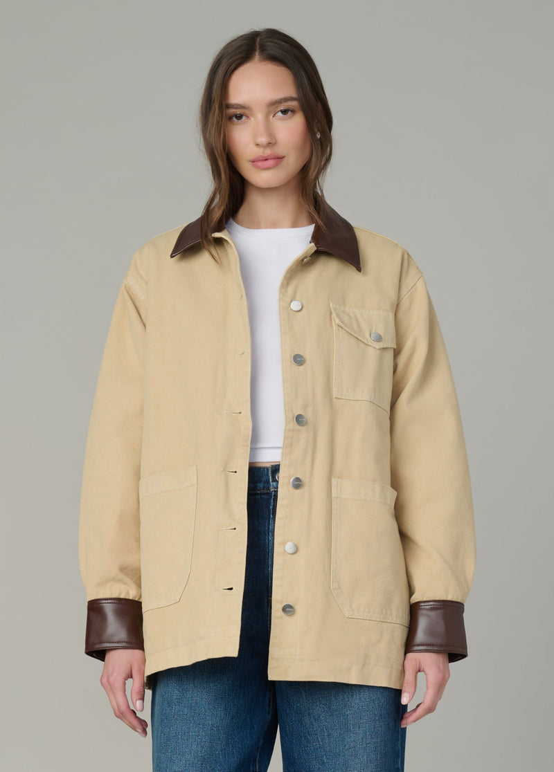 The Chore Jacket in Biscotti – cozy and durable winter jackets for women.