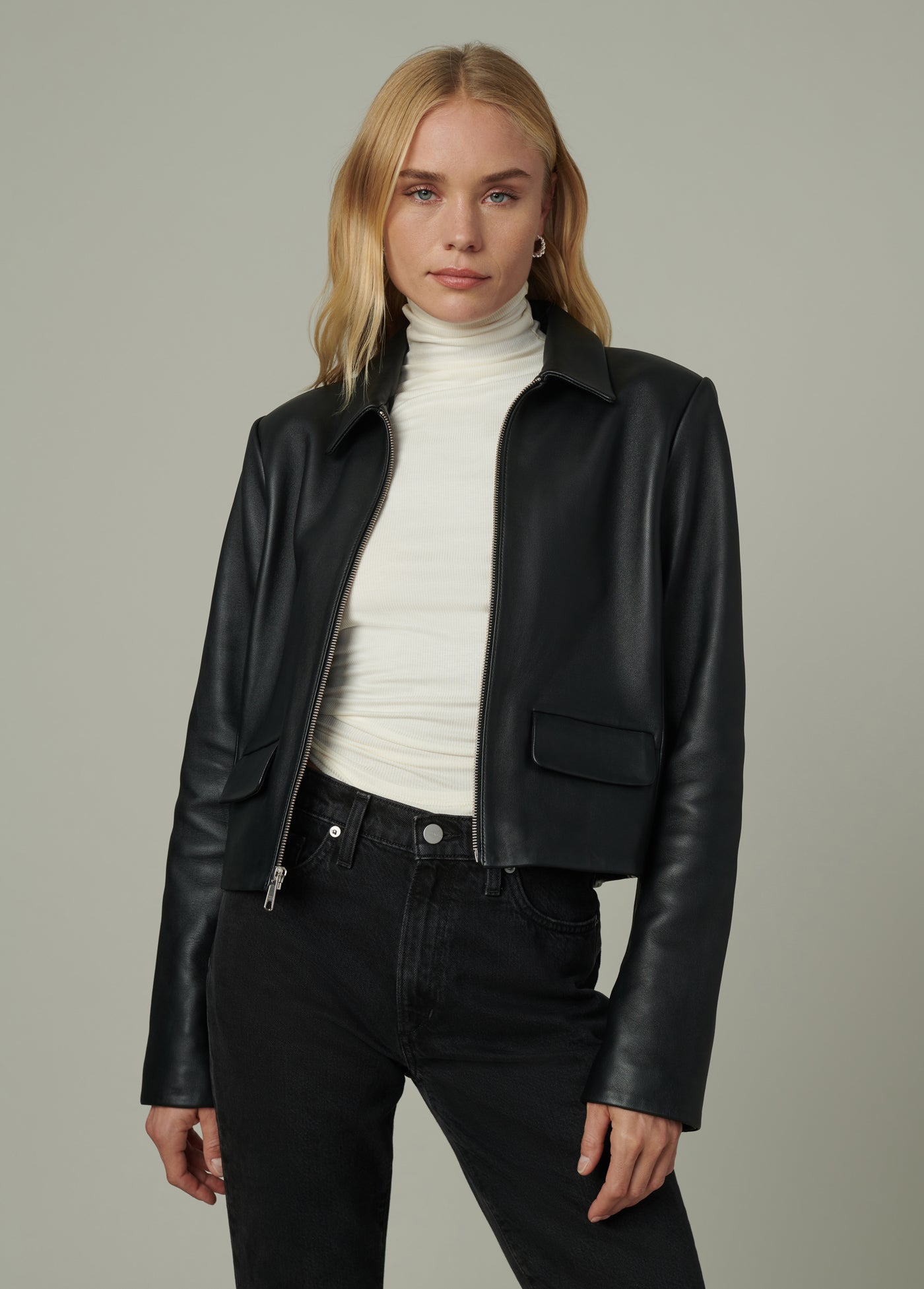Marin Leather Jacket Black | Stylish women's Jackets – Joe's® Jeans