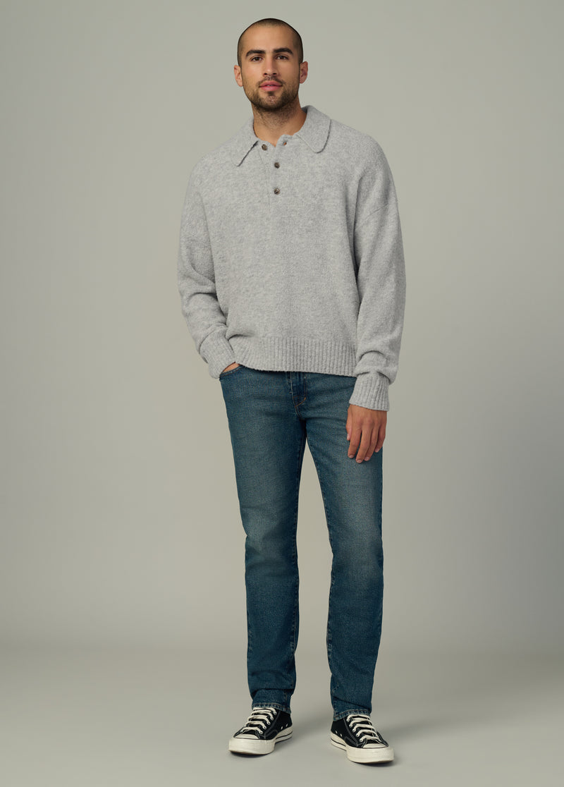 Julian Polo Sweater - Heather Grey, Size L, by Joe's Jeans Julian Polo Sweater - Heather Grey, Size L, by Joe's Jeans