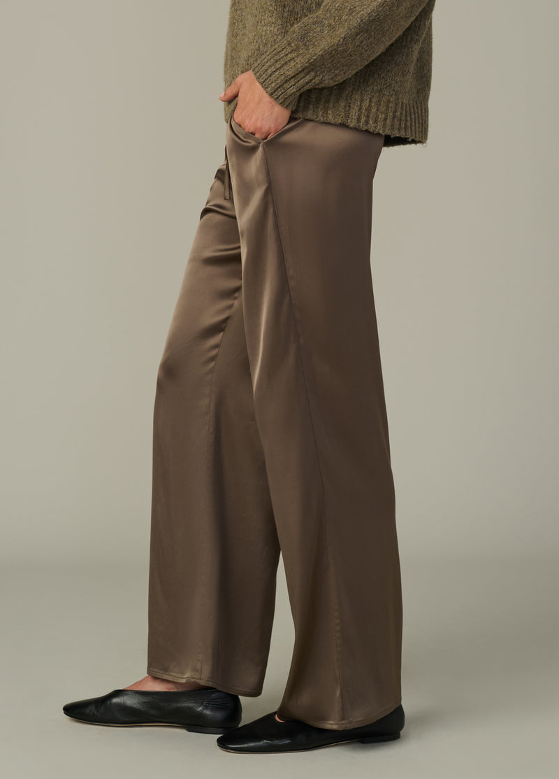 The Mina Satin Wide-Leg Pants | Portobello Relaxed Luxe Fit