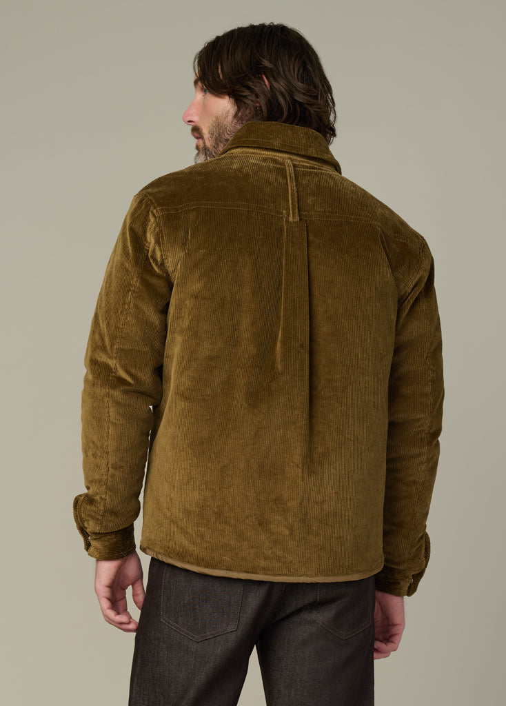 Zip Corduroy Jacket | Beech Cotton-Spandex Insulated Jacket