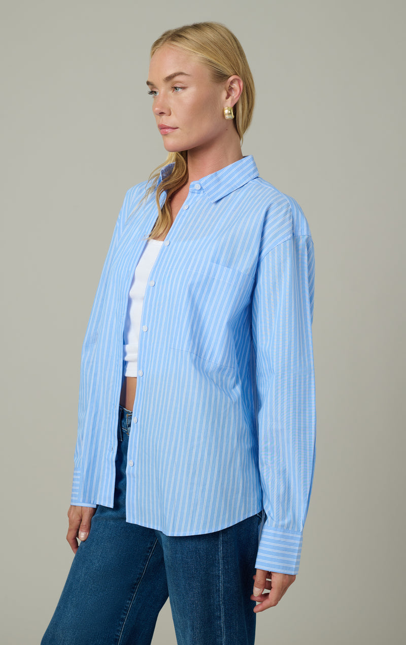 SKY BLUE WHITE STRIPE