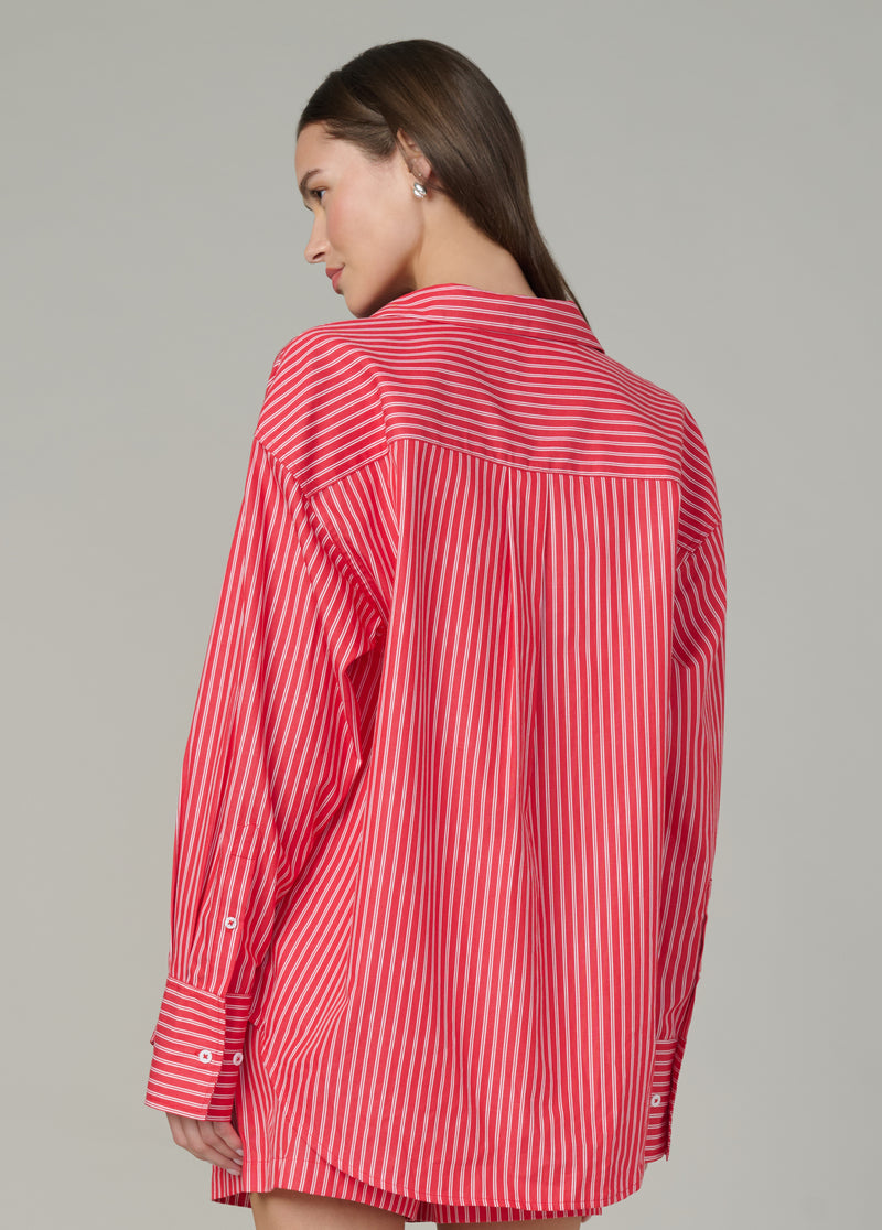 CHERRY RED WHITE STRIPE