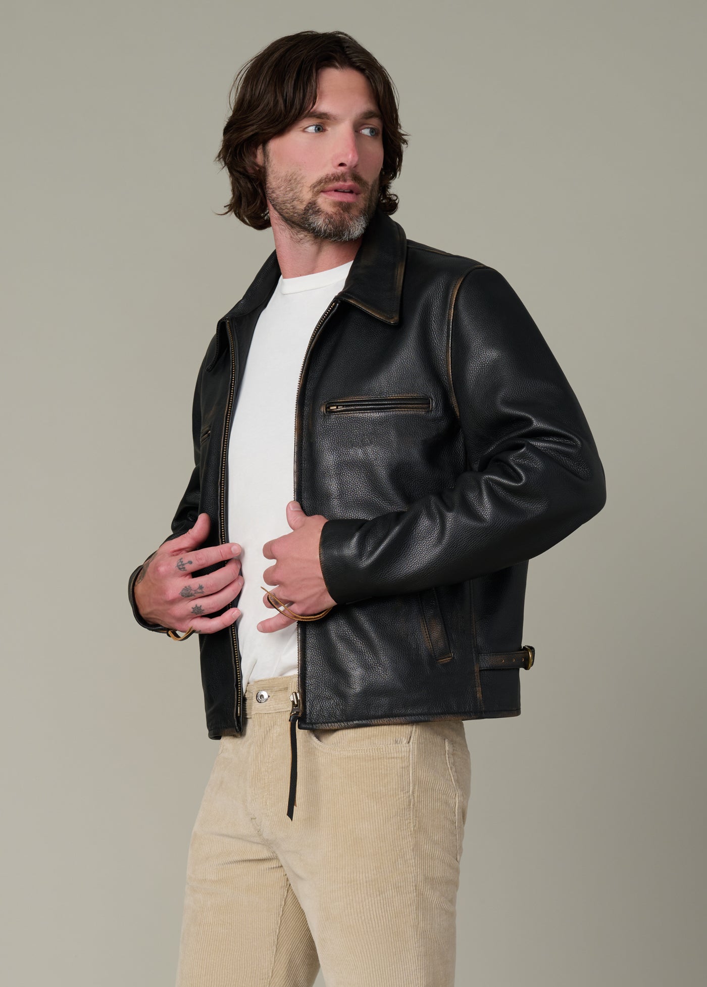 Rider Cognac Sanded Jacket | men's Leather Jackets – Joe's® Jeans