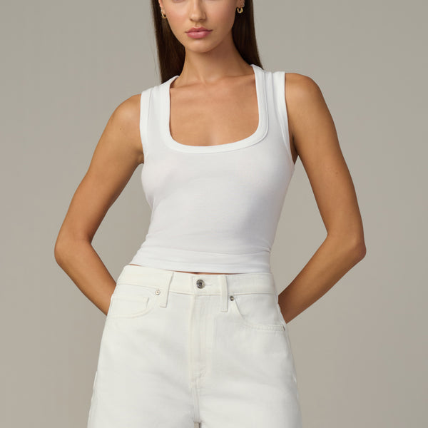 トップス jentlouis Neck Piercing Tank Top white The U-Neck Tank | Women's Cotton Tank Tops – Joe's® Jeans