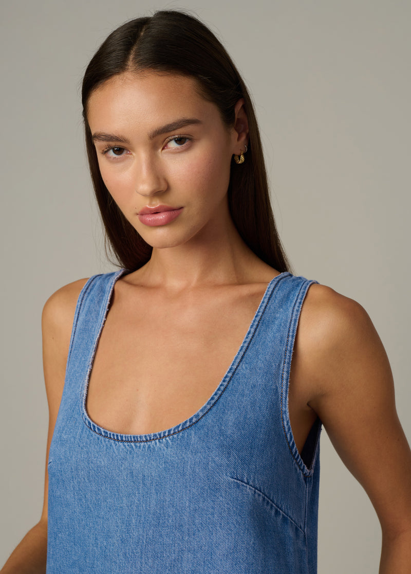 The Scoop Neck Mini Dress