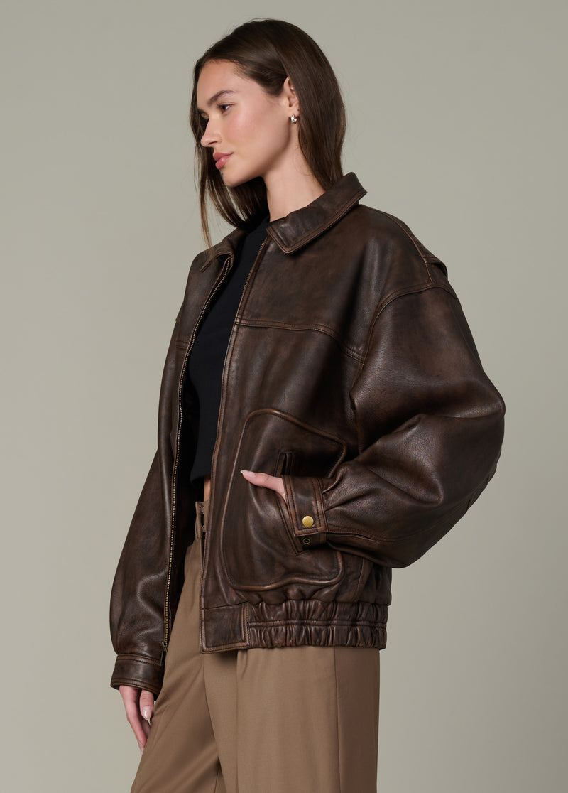 BROWN DISTRESSED