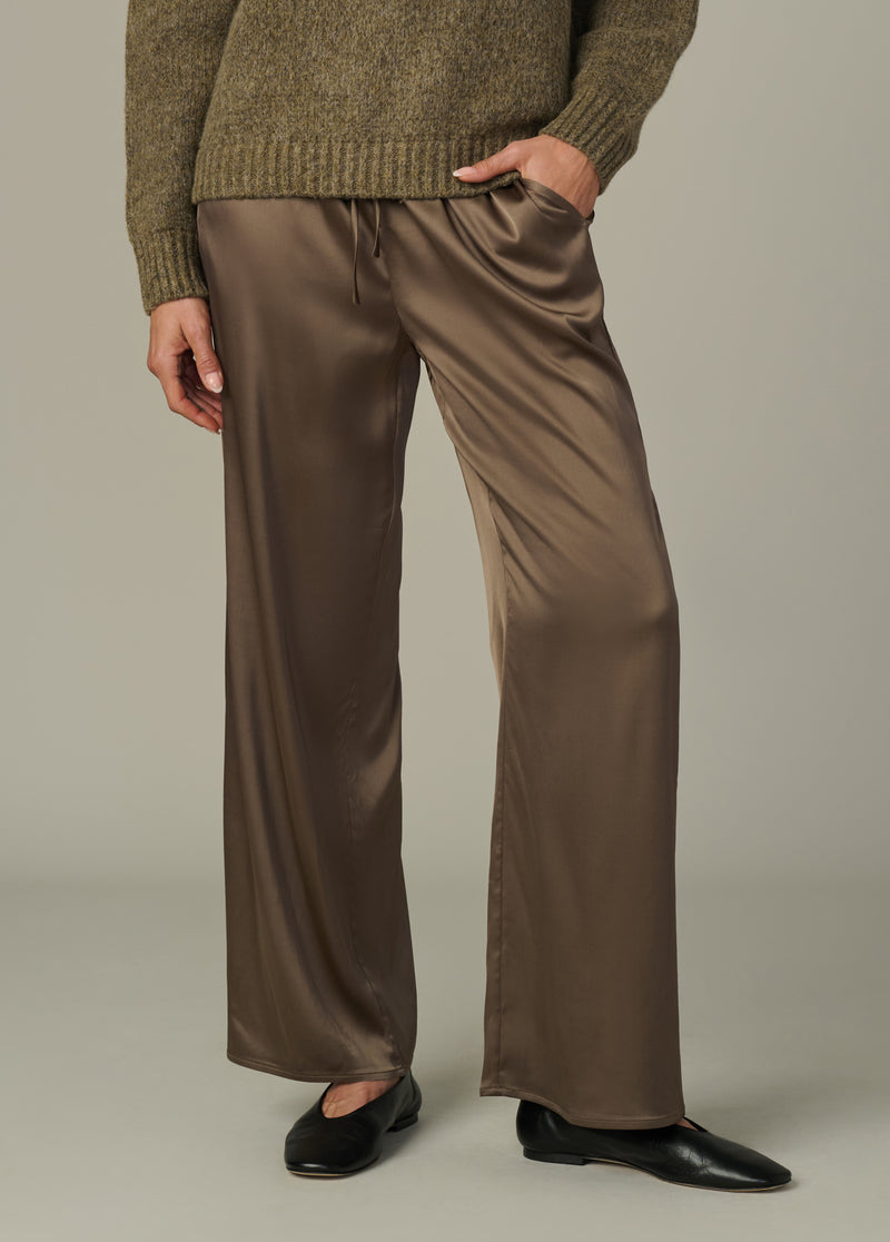 The Mina Satin Wide-Leg Pants | Portobello Relaxed Luxe Fit