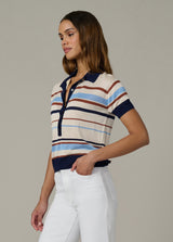 OATMEAL AZURE MULTI STRIPE