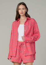 CHERRY RED WHITE STRIPE
