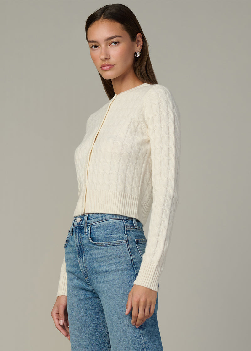カーディガン "B" camel pepuramu cardigan white bibiy BIBIY. PEPURAMU COLLECTION｜Bibiy.