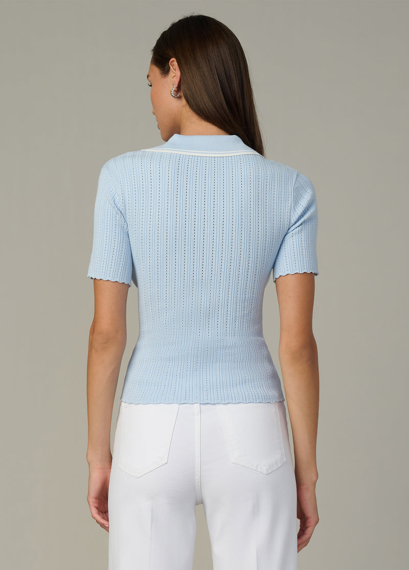 The Jess Pointelle Polo Shirt | Women's Tops – Joe's® Jeans